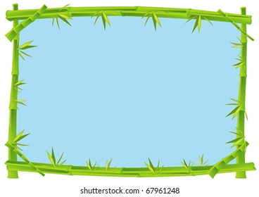 Bamboo Frame Concept Illustration in Vector