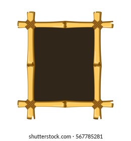 Bamboo Frame on White Background. Vector illustration.