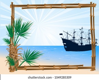 Bamboo frame and ship