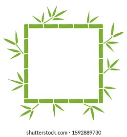 Bamboo Frame Square. Decoration Vector Design.