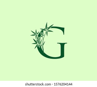 Bamboo G Letter logo icon design