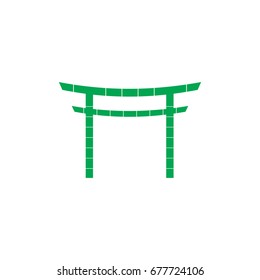 bamboo gate symbol vector