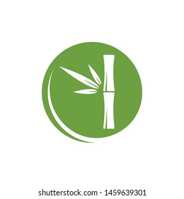 Bamboo with green leaf for your logo icon vector template