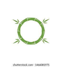 Bamboo with green leaf for your logo icon vector template
