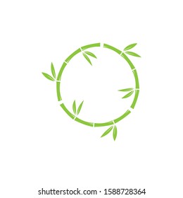 Bamboo with green leaf for your logo icon vector template