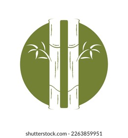 Bamboo ,green nature , logo design template, brand company