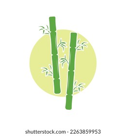 Bamboo ,green nature , logo design template, brand company