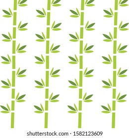 Bamboo green vector icon background japanese grass oriental wallpaper vector illustration. Tropical asian plant background isolated