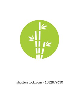 Bamboo green vector icon background japanese grass oriental wallpaper vector illustration. Tropical asian plant background