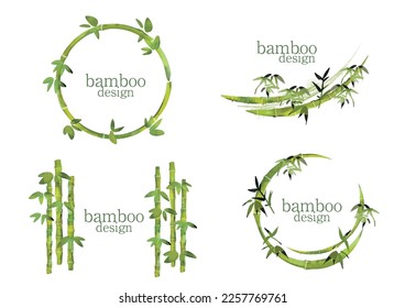 Bamboo bamboo grove logo emblem