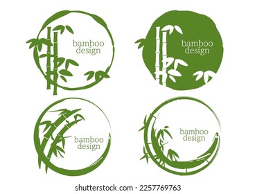 Bamboo bamboo grove logo emblem