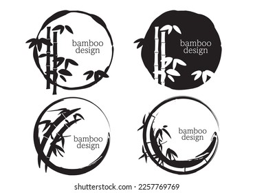 Bamboo bamboo grove logo emblem