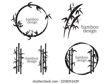 Bamboo bamboo grove logo emblem