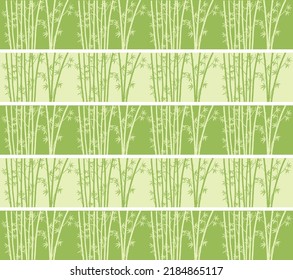 Bamboo Grove Plantation Pattern, vector illustration