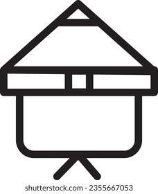 Bamboo Hat Asia Outline Icon
