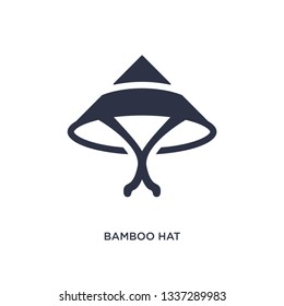 bamboo hat isolated icon. Simple element illustration from asian concept. bamboo hat editable logo symbol design on white background. Can be use for web and mobile.