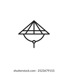 Bamboo hatline icon. vector illustration. EPS10