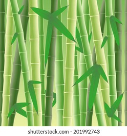 Bamboo horizontal seamless pattern vector illustration