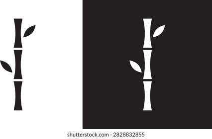 Bamboo icon black vector EPS10..
