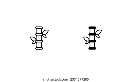 Bamboo icon design with white background stock illustration