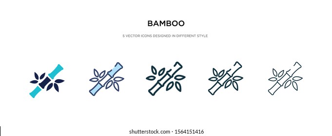 bamboo icon in different style vector illustration. two colored and black bamboo vector icons designed in filled, outline, line and stroke style can be used for web, mobile, ui