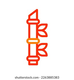 bamboo icon duocolor red style chinese new year illustration vector perfect. Icon sign from modern collection for web. Nice design perfect