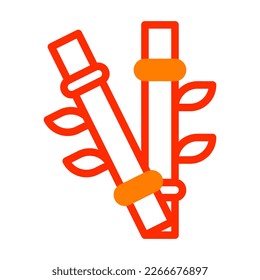 bamboo icon duotone red style chinese new year illustration vector perfect. Icon sign from modern collection for web. Nice design perfect