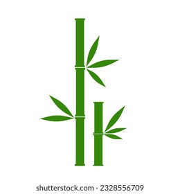 Bamboo icon flat design isolated on white background.