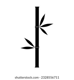 Bamboo icon flat design isolated on white background.