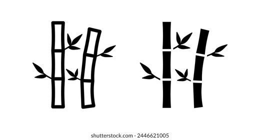 Bamboo icon. flat illustration of vector icon for web