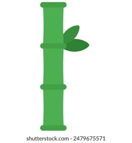 icono de bambú con estilo plano
