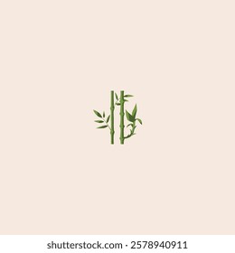 Bamboo icon flat vector design.