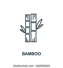 Bamboo icon from garden collection. Simple line Bamboo icon for templates, web design and infographics