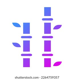bamboo icon gradient purple style chinese new year illustration vector perfect. Icon sign from modern collection for web. Nice design perfect