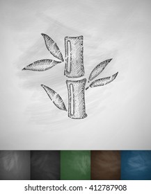 bamboo icon. Hand drawn vector illustration