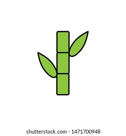 bamboo icon, illustration filled design template