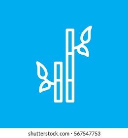 bamboo icon illustration isolated vector