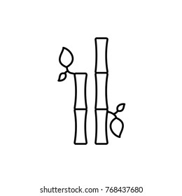 bamboo icon illustration isolated vector