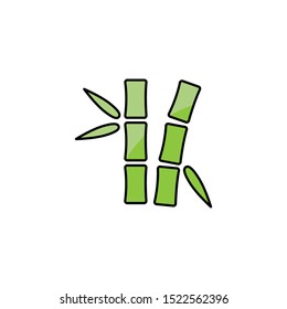 bamboo icon, illustraton design template