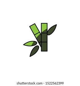 bamboo icon, illustraton design template