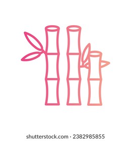 Bamboo icon isolate white background vector stock illustration