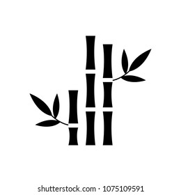 Bamboo icon isolated on white background. Flat bamboo logo for business, marketing, internet concept. Trendy modern vector symbol for web site design or mobile app.