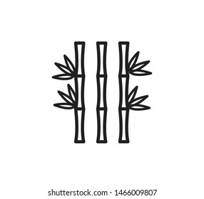 Bamboo icon ,leaf nature icon illustration