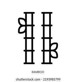 bamboo icon. Line Art Style Design Isolated On White Background