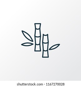 Bamboo icon line symbol. Premium quality isolated branch element in trendy style.