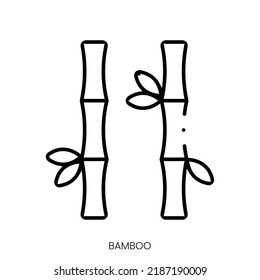 bamboo icon. Linear style sign isolated on white background. Vector illustration