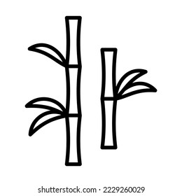Bamboo Icon Logo Design Vector Template Illustration Sign And Symbol Pixels Perfect