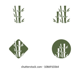 Bamboo icon logo template