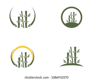 Bamboo icon logo template
