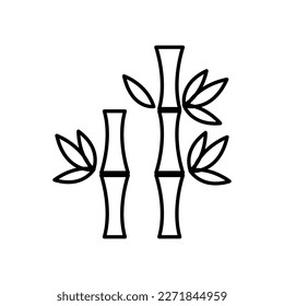 Bamboo icon nature template illustration..eps